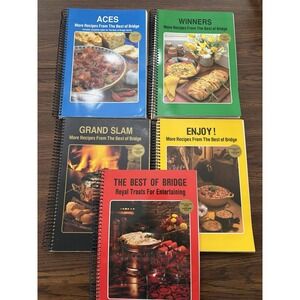 Vintage Best Of Bridge Set Of 5 Cookbooks Spiral Bound Canadian Recipe Books 80s